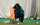 England Visually Impaired player Mo Khatri in the nets at Loughborough